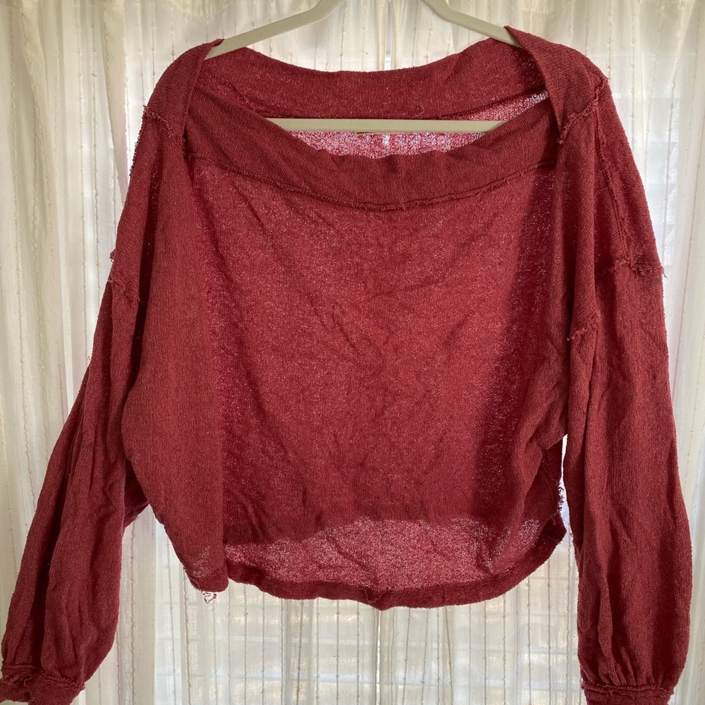 We The Free Lightweight Cropped Pink Sweater Size XS